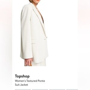 Topshop Textured Ponte Suit Jacket | Size 4